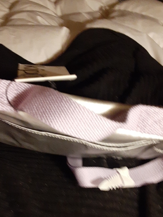 NWT Kipling Kichilu Lunch Bag Silver Metallic with Pale Pink Trim - Picture 7 of 16
